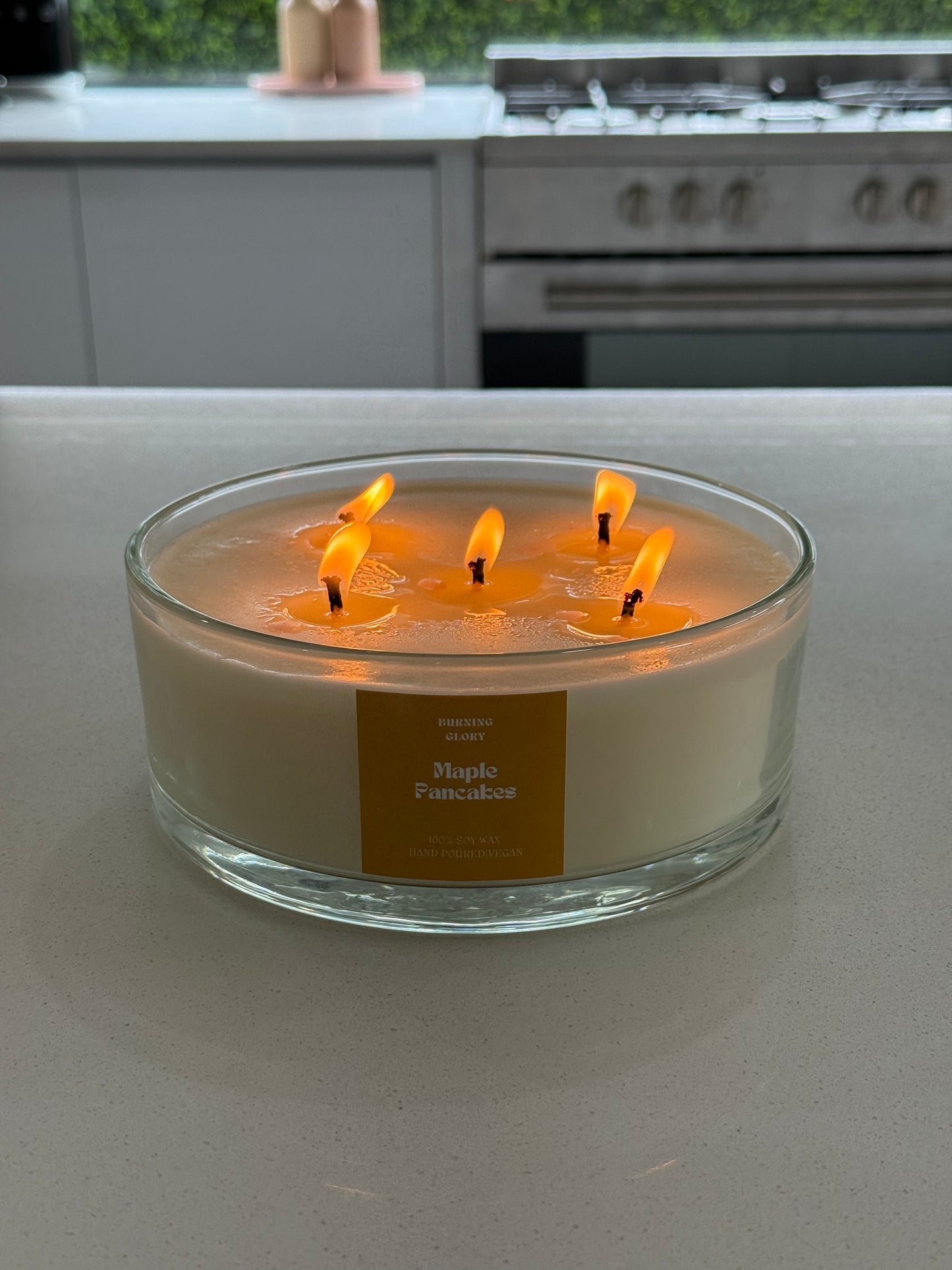 5 Wick Clear Candle Bowl