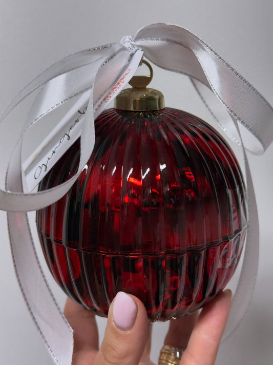 Large Bauble Candle - Gingerbread