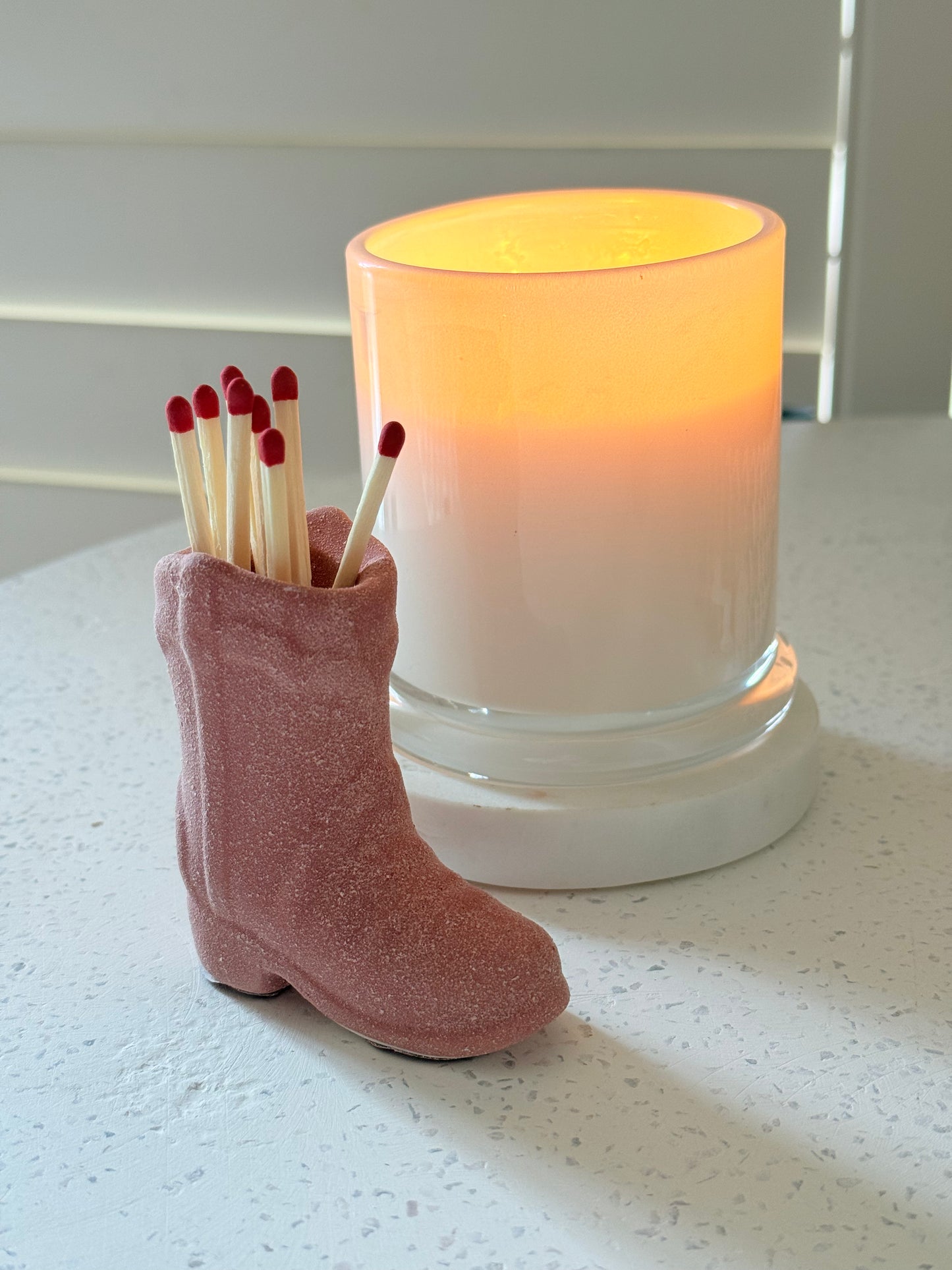 Cowboy Boot Matchstick Holder with Striker