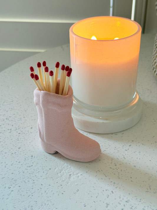 Cowboy Boot Matchstick Holder with Striker